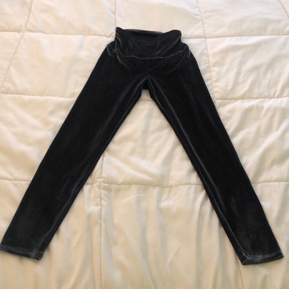 Yummie by Heather Thomson Pants - Yummie velour grey yoga pant leggings that are super soft